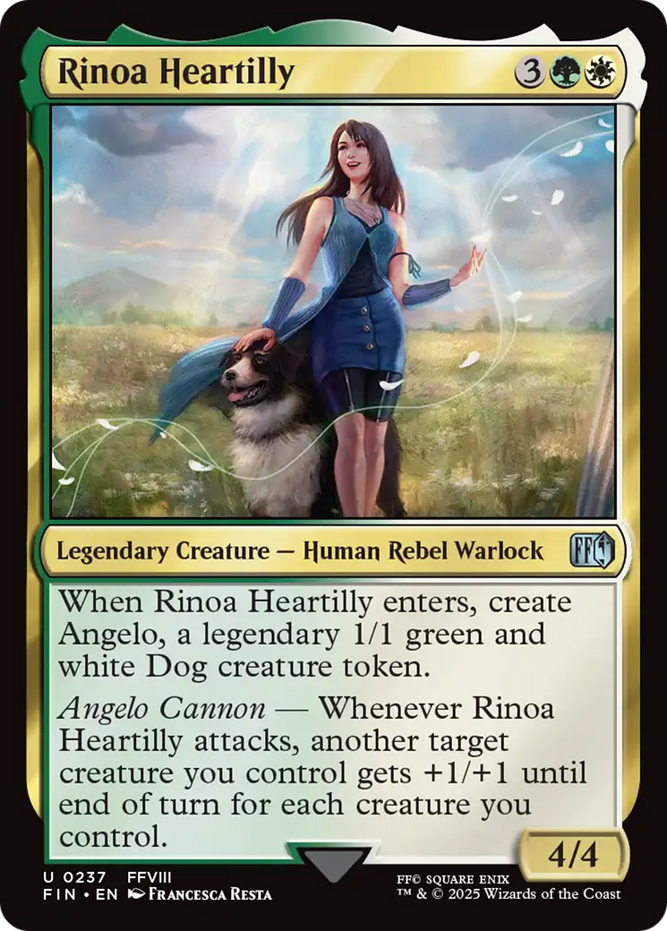 Rinoa Heartilly - Uncommon Legendary Creature — Human Rebel Warlock card from Final Fantasy