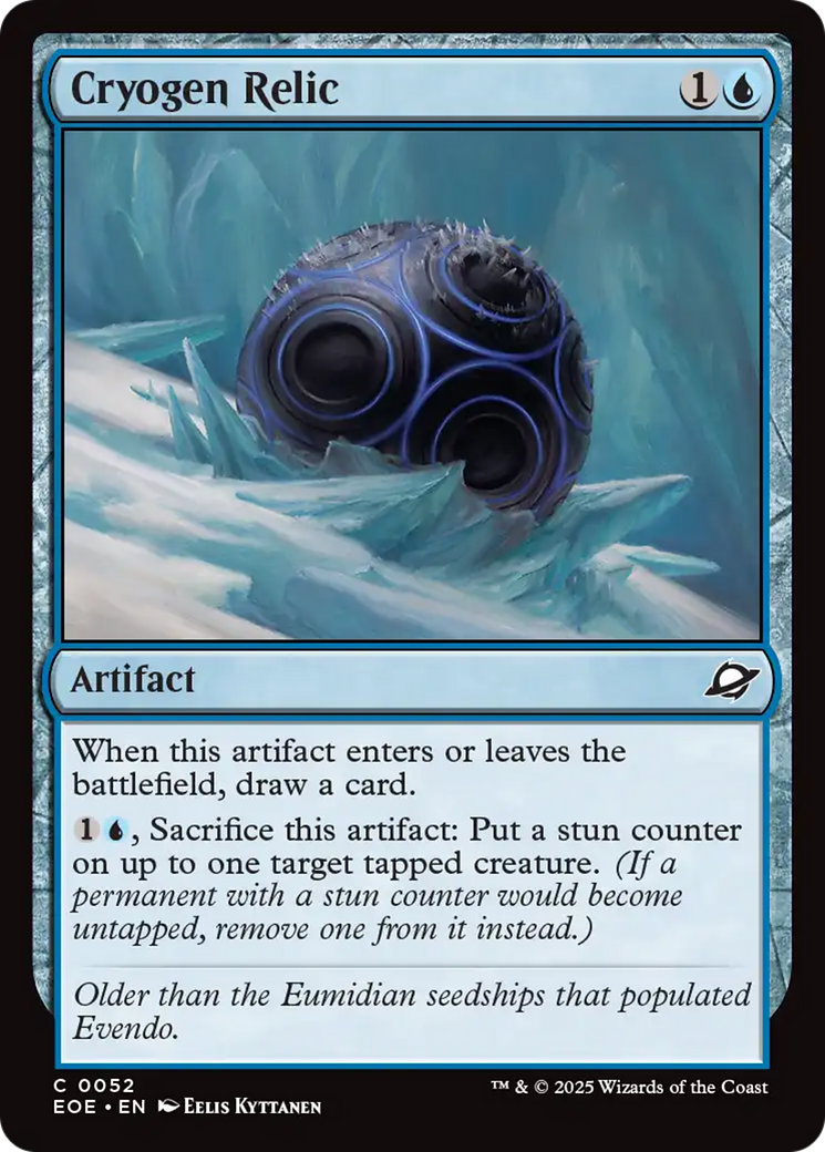 Cryogen Relic - Common Artifact card from Edge of Eternities