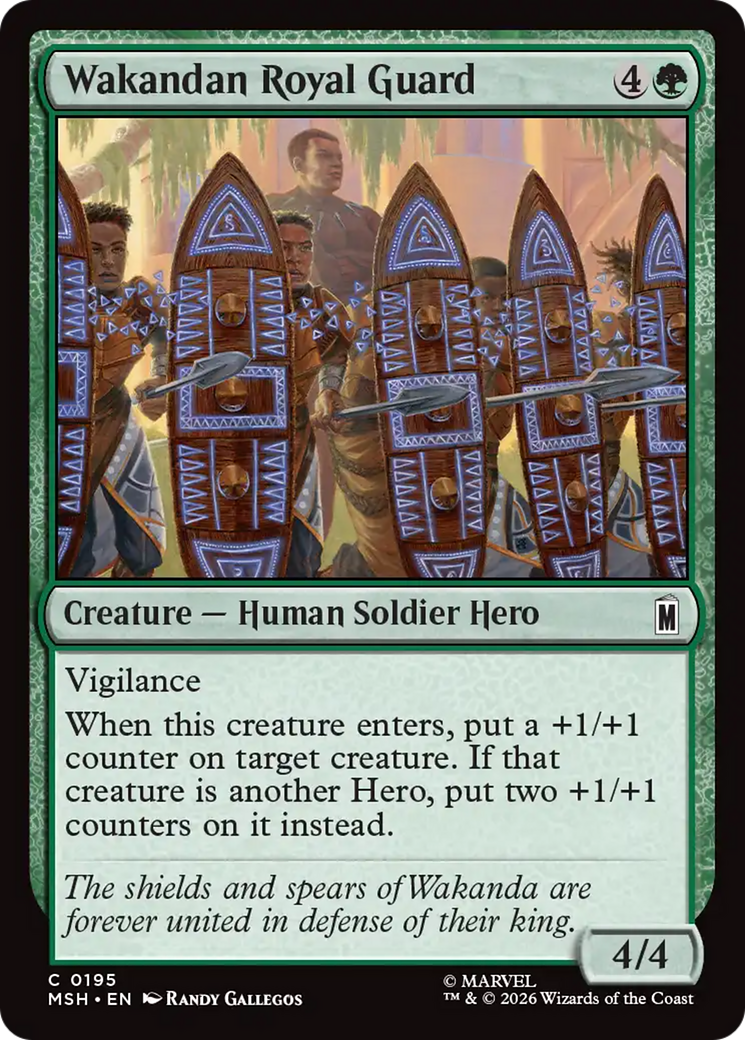 Wakandan Royal Guard - Common Creature — Human Soldier Hero card from Marvel Super Heroes