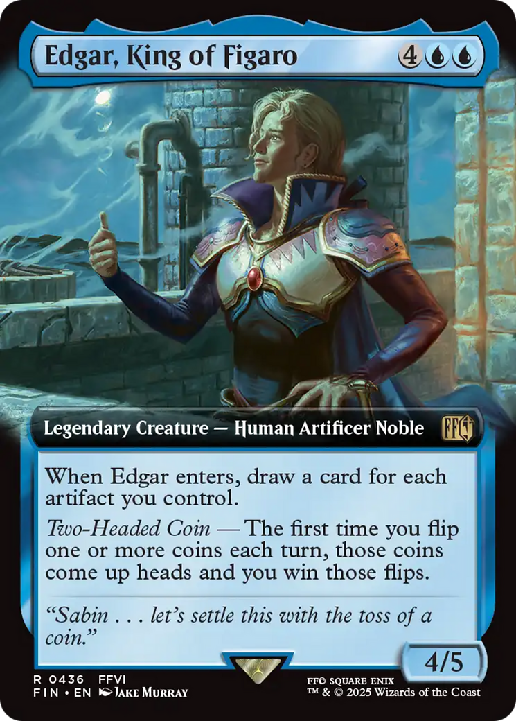 Edgar, King of Figaro - Rare Legendary Creature — Human Artificer Noble card from Final Fantasy