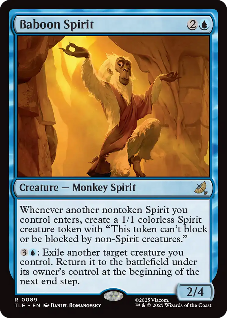 Baboon Spirit - Rare Creature — Monkey Spirit card from Avatar: The Last Airbender Eternal