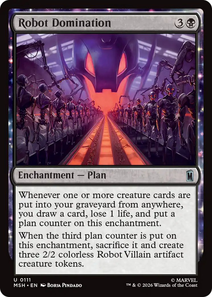 Robot Domination - Uncommon Enchantment — Plan card from Marvel Super Heroes