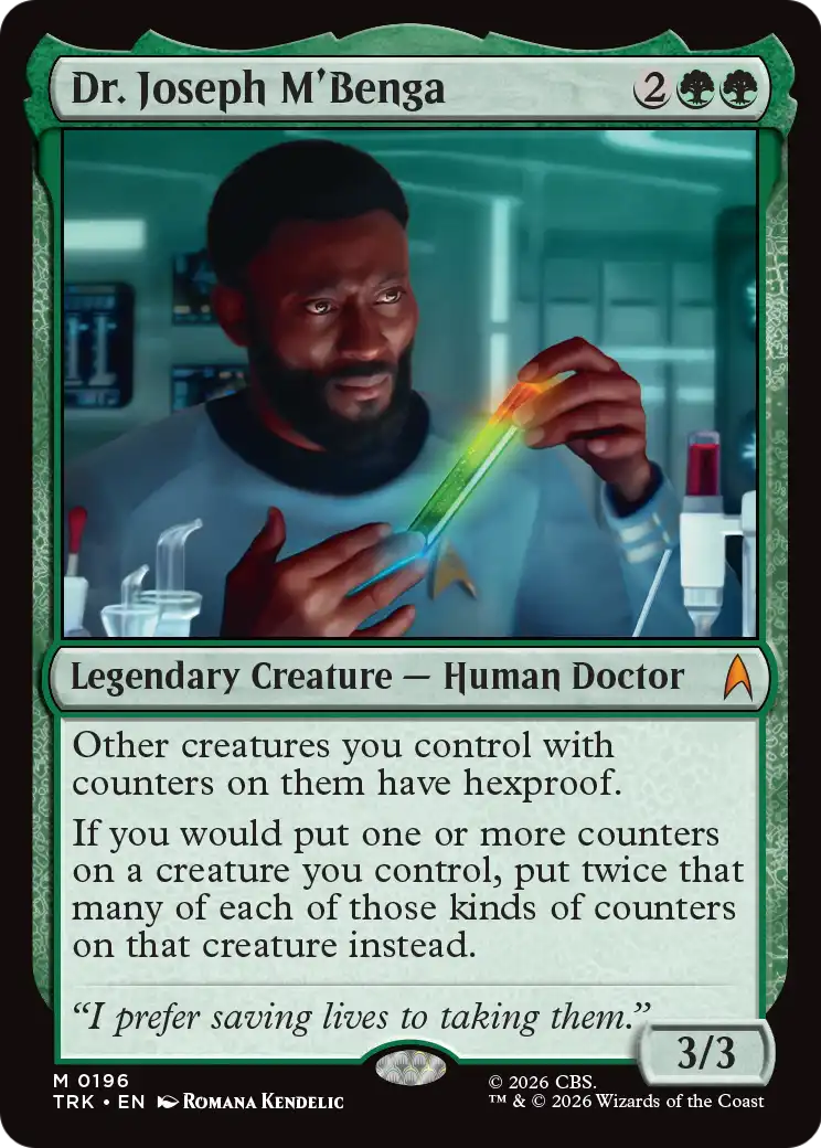 Dr. Joseph M'Benga - Mythic Legendary Creature — Human Doctor card from Star Trek