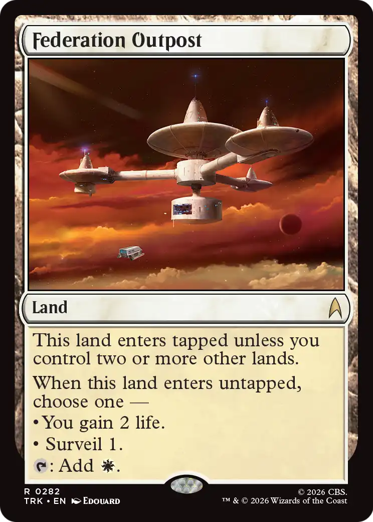 Federation Outpost - Rare Land card from Star Trek