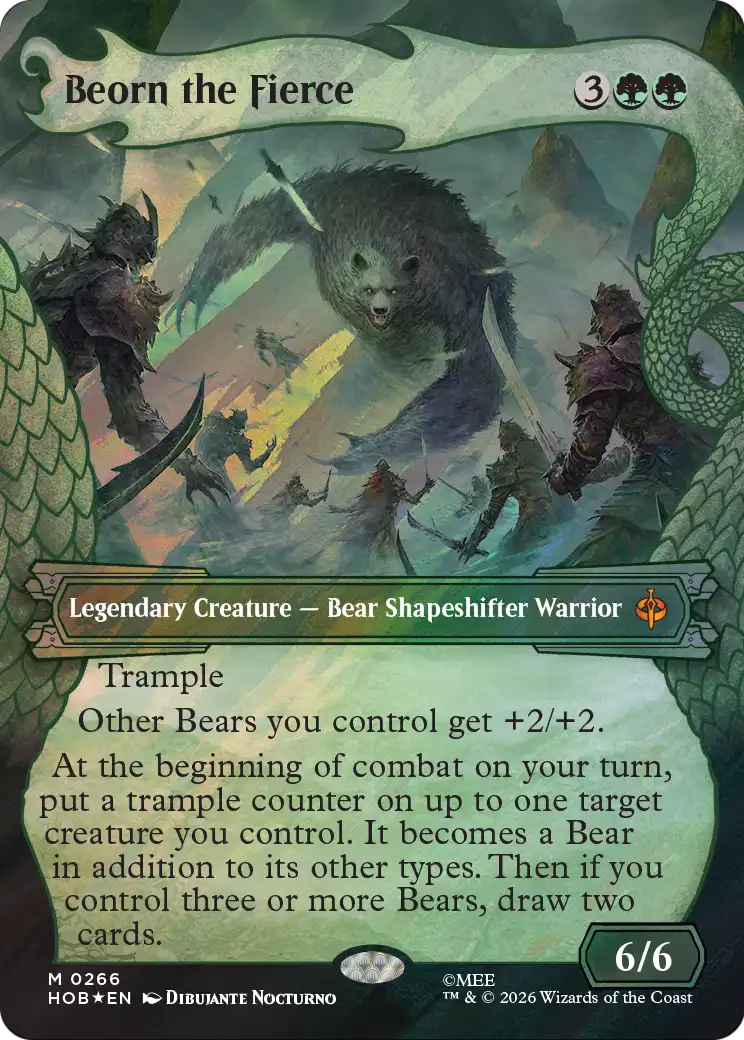 Beorn the Fierce - Mythic Legendary Creature — Bear Shapeshifter Warrior card from The Hobbit