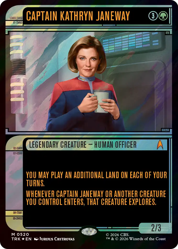 Captain Kathryn Janeway - Mythic Legendary Creature — Human Officer card from Star Trek