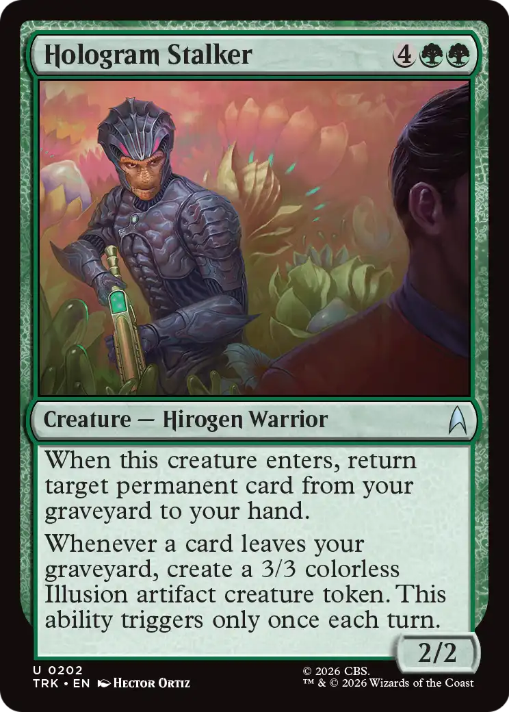 Hologram Stalker - Uncommon Creature — Hirogen Warrior card from Star Trek