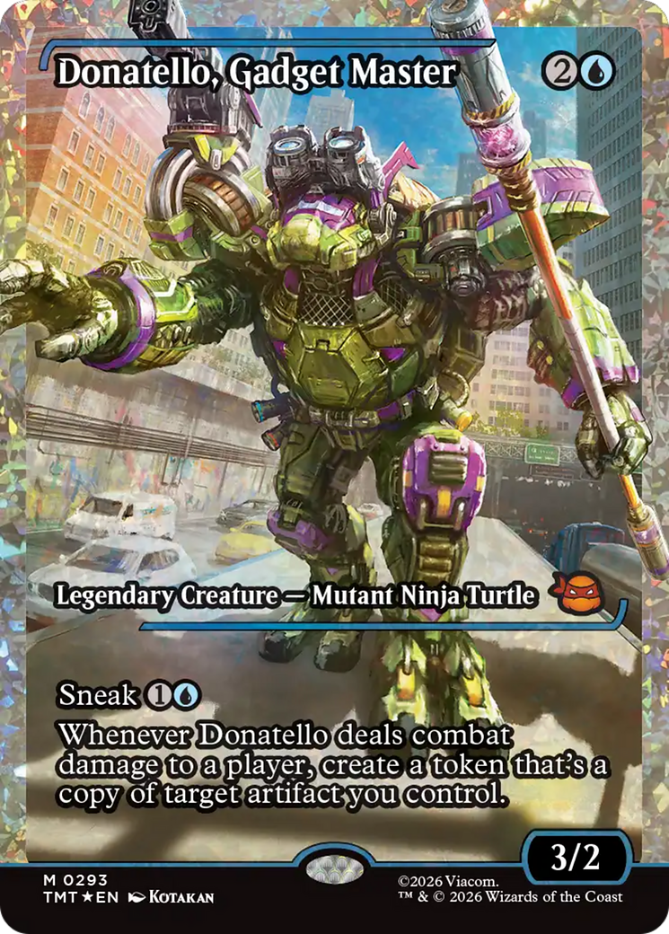 Donatello, Gadget Master - Mythic Legendary Creature — Mutant Ninja Turtle card from Teenage Mutant Ninja Turtles