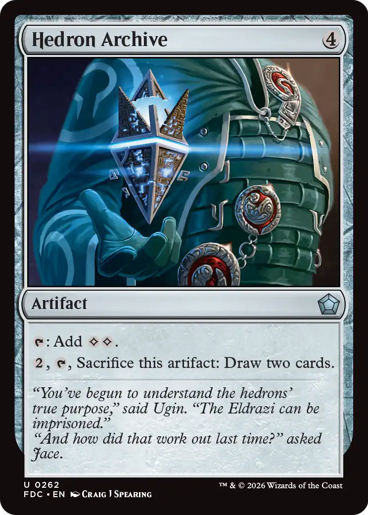 Hedron Archive - Uncommon Artifact card from Foundations Commander