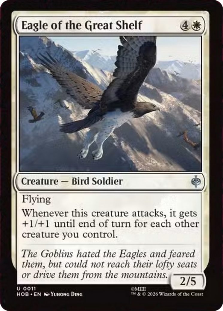 Eagle of the Great Shelf - Uncommon Creature — Bird Soldier card from The Hobbit