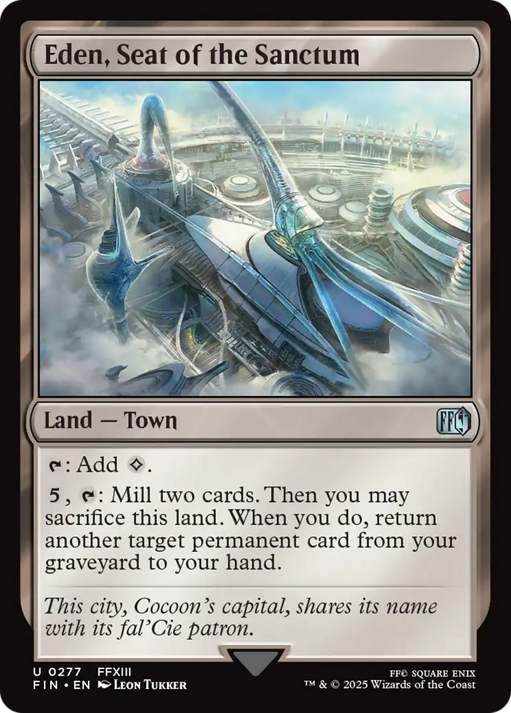 Eden, Seat of the Sanctum - Uncommon Land — Town card from Final Fantasy
