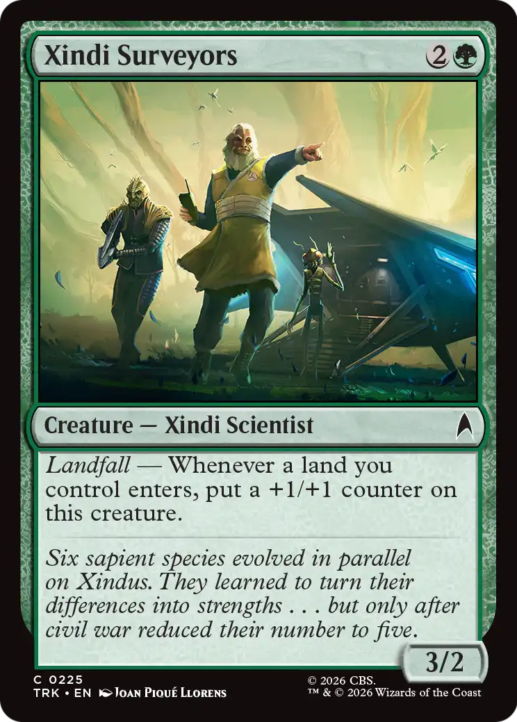 Xindi Surveyors - Common Creature — Xindi Scientist card from Star Trek