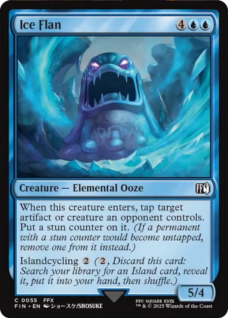 Ice Flan - Common Creature — Elemental Ooze card from Final Fantasy