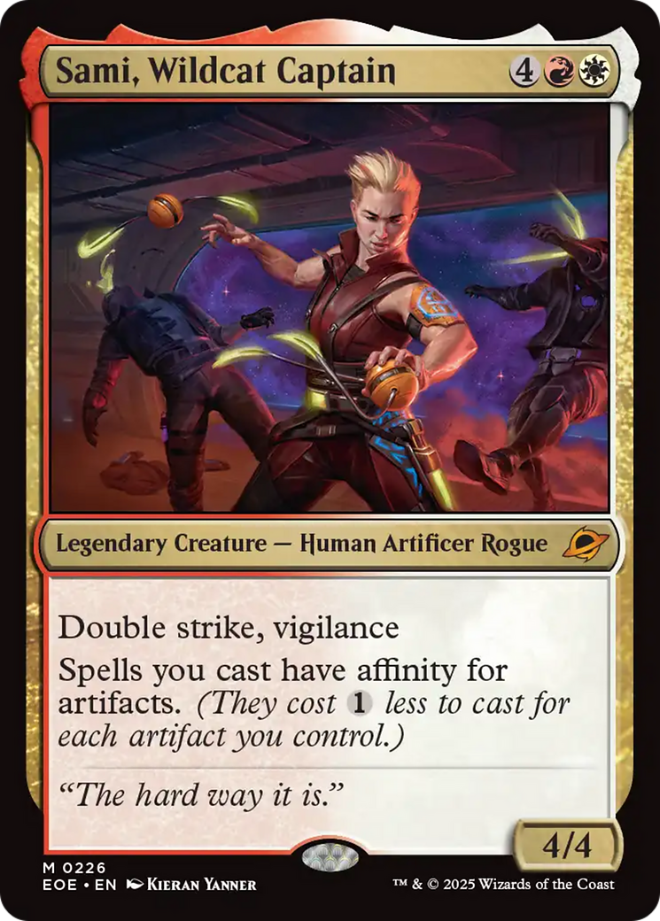 Sami, Wildcat Captain - Mythic Legendary Creature — Human Artificer Rogue card from Edge of Eternities