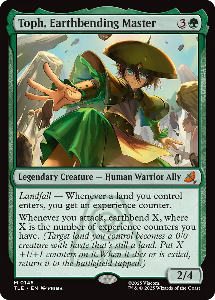 Toph, Earthbending Master - Mythic Legendary Creature — Human Warrior Ally card from Avatar: The Last Airbender Eternal