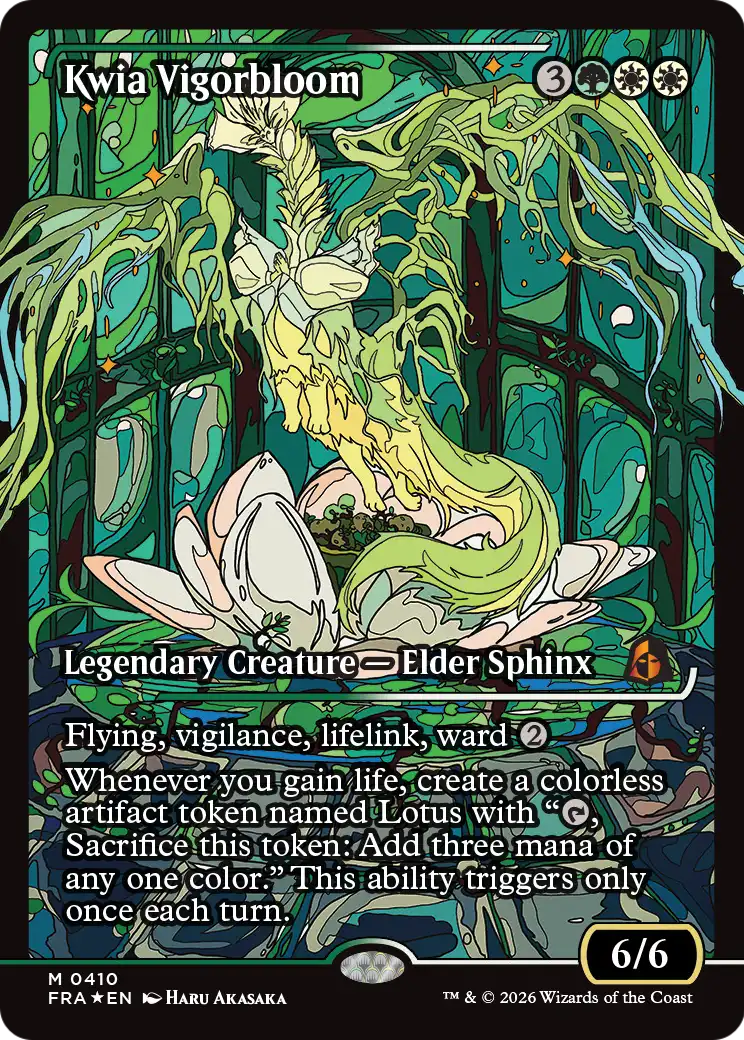Kwia Vigorbloom - Mythic Legendary Creature — Elder Sphinx card from Reality Fracture