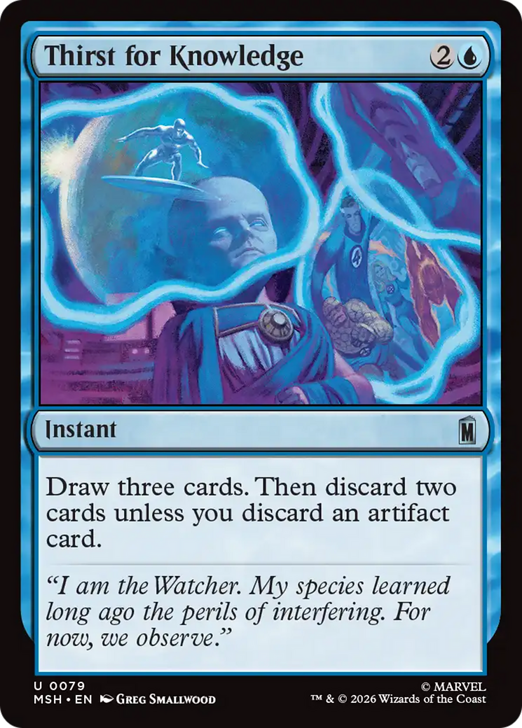 Thirst for Knowledge - Uncommon Instant card from Marvel Super Heroes