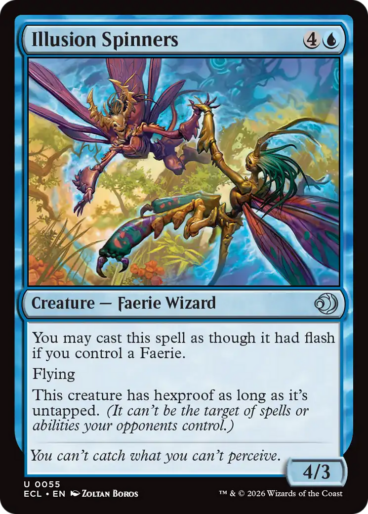 Illusion Spinners - Uncommon Creature — Faerie Wizard card from Lorwyn Eclipsed