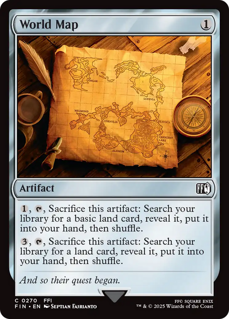World Map - Common Artifact card from Final Fantasy