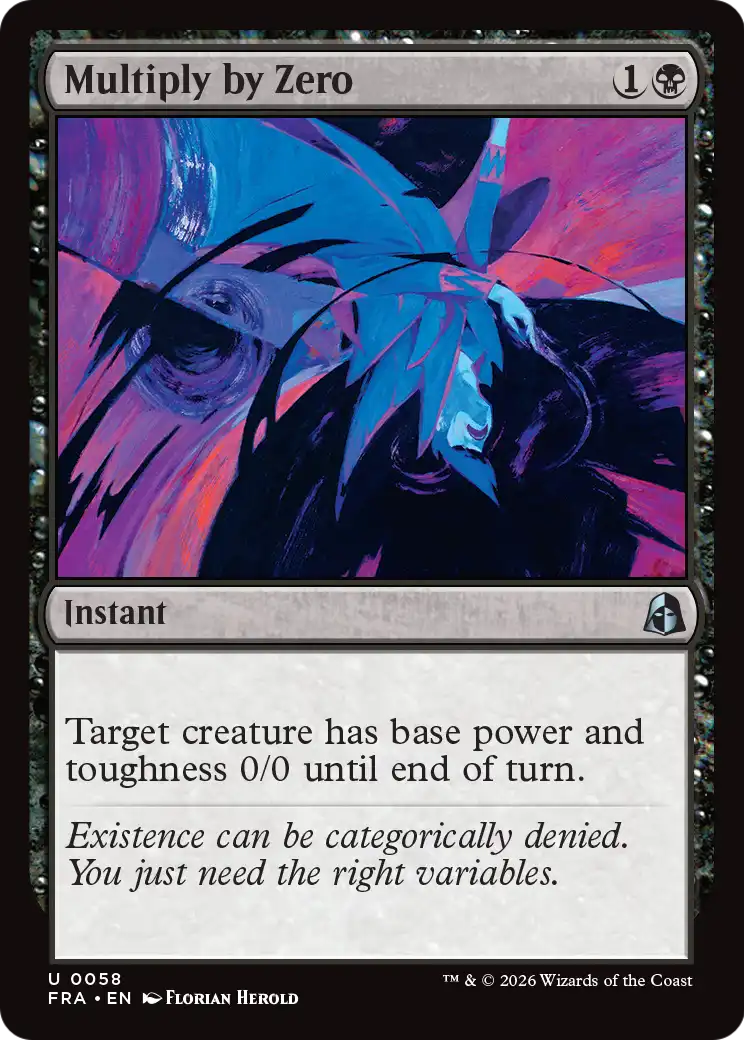 Multiply by Zero - Uncommon Instant card from Reality Fracture