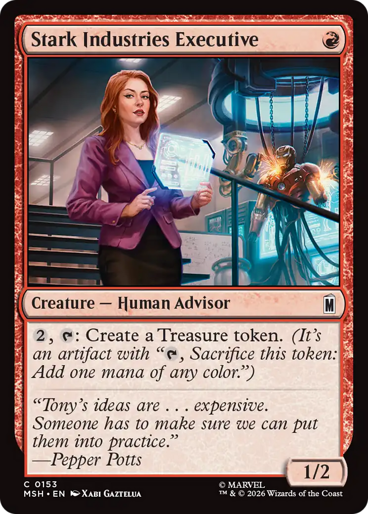 Stark Industries Executive - Common Creature — Human Advisor card from Marvel Super Heroes