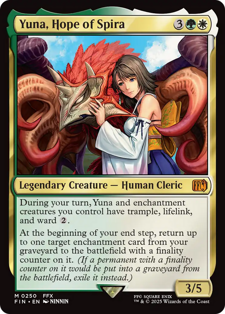 Yuna, Hope of Spira - Mythic Legendary Creature — Human Cleric card from Final Fantasy