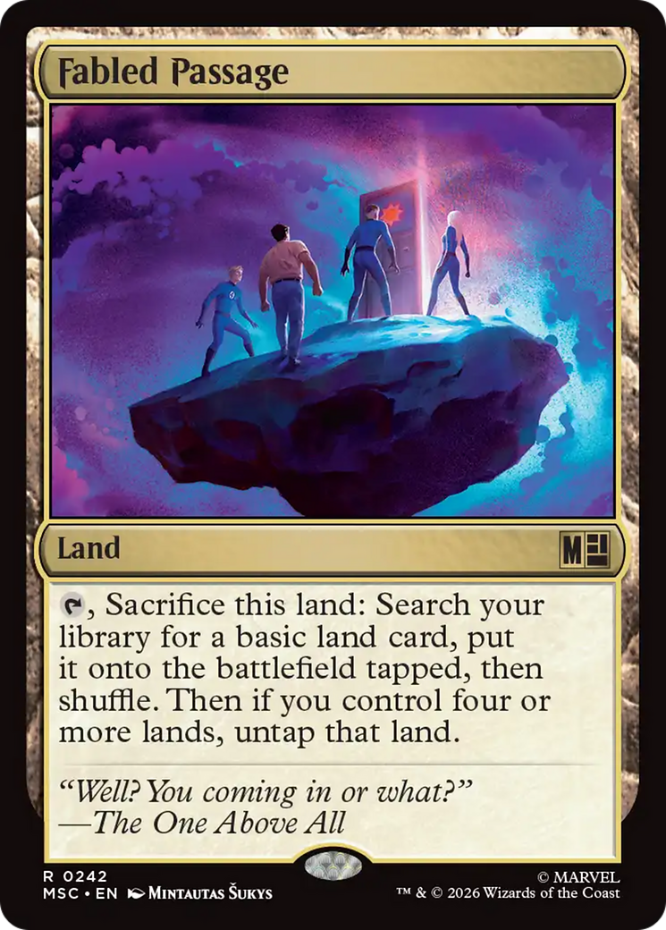 Fabled Passage - Rare Land card from Marvel Super Heroes Commander