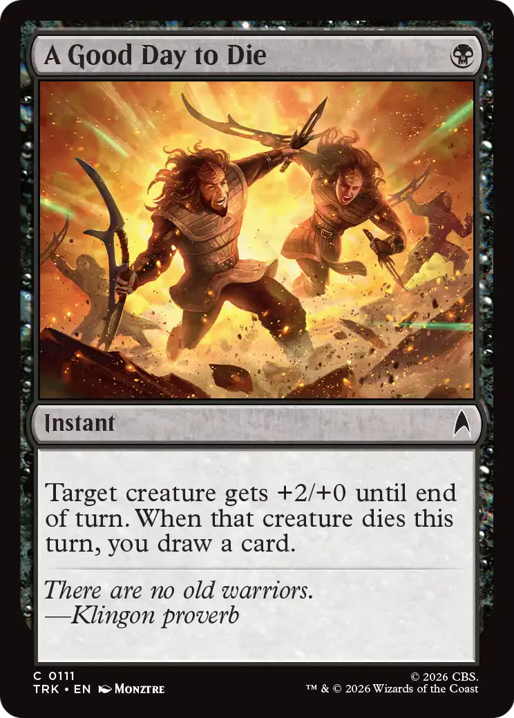 A Good Day to Die - Common Instant card from Star Trek