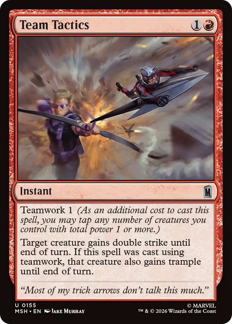 Team Tactics - Uncommon Instant card from Marvel Super Heroes
