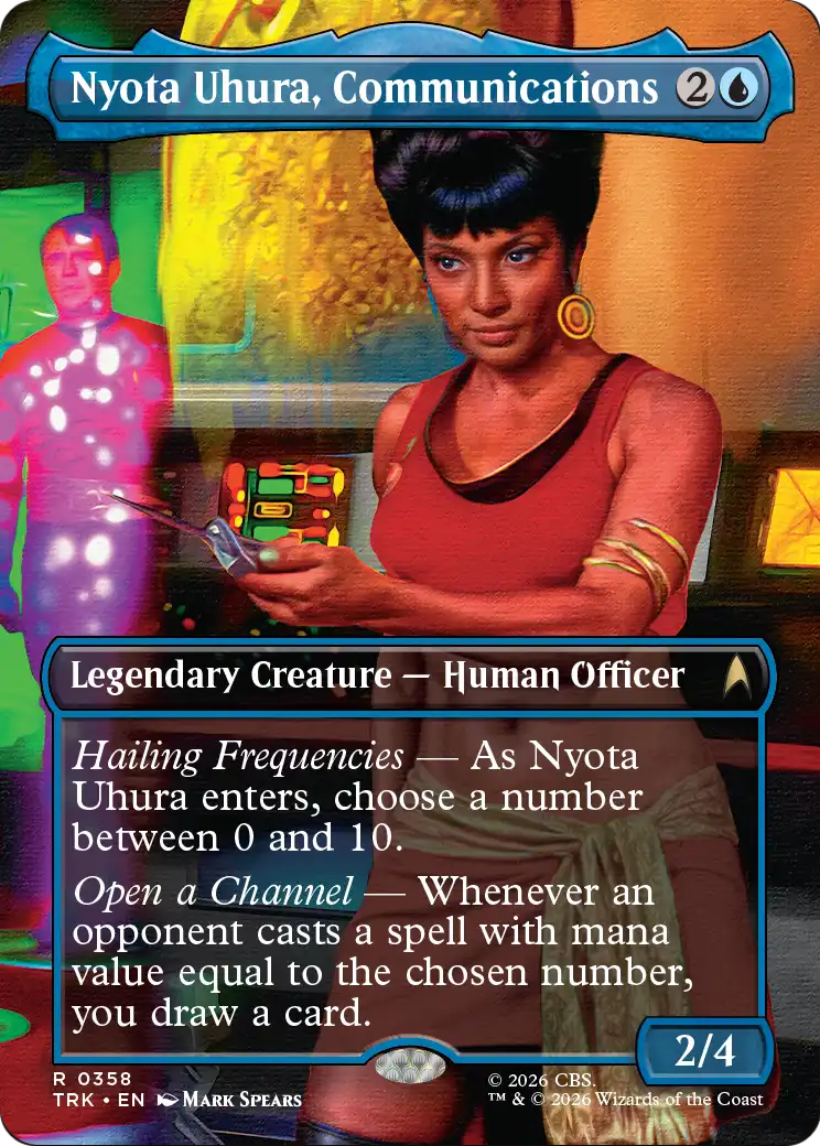 Nyota Uhura, Communications - Rare Legendary Creature — Human Officer card from Star Trek