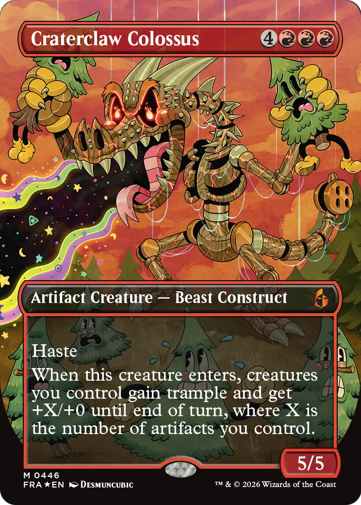 Craterclaw Colossus - Mythic Artifact Creature — Beast Construct card from Reality Fracture