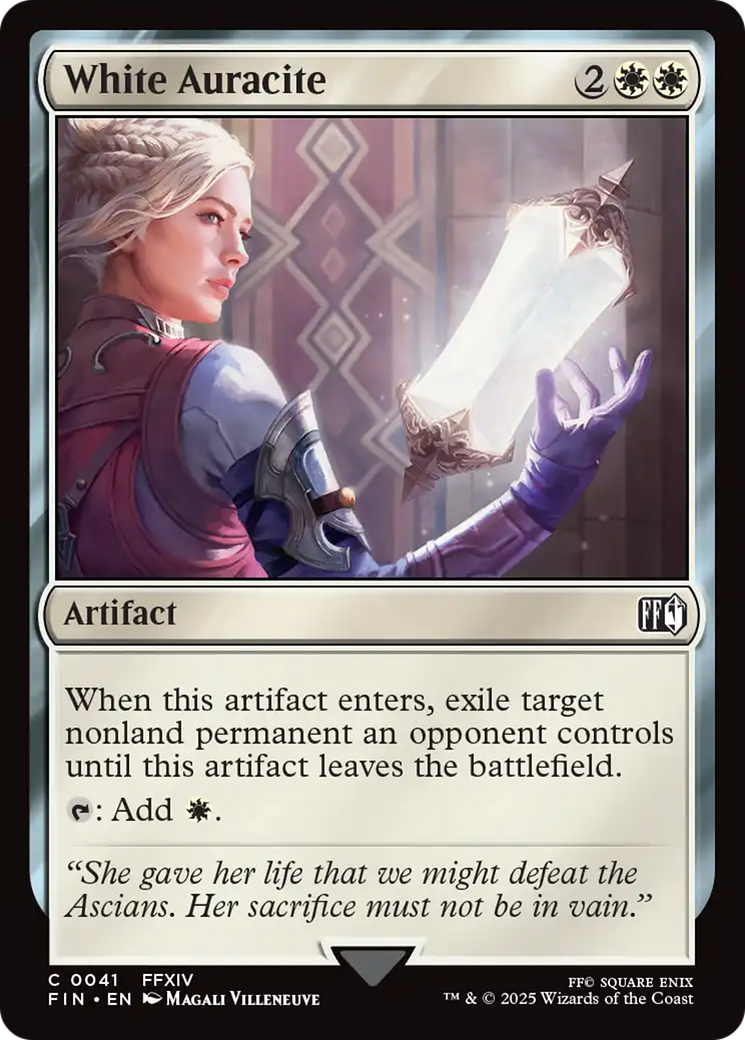 White Auracite - Common Artifact card from Final Fantasy