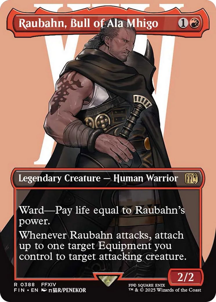Raubahn, Bull of Ala Mhigo - Rare Legendary Creature — Human Warrior card from Final Fantasy