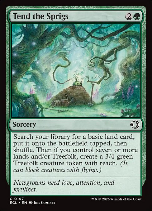 Tend the Sprigs - Common card from Lorwyn Eclipsed
