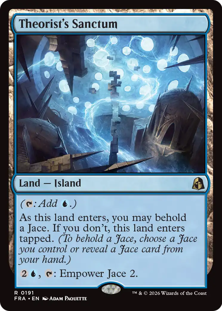 Theorist's Sanctum - Rare Land — Island card from Reality Fracture