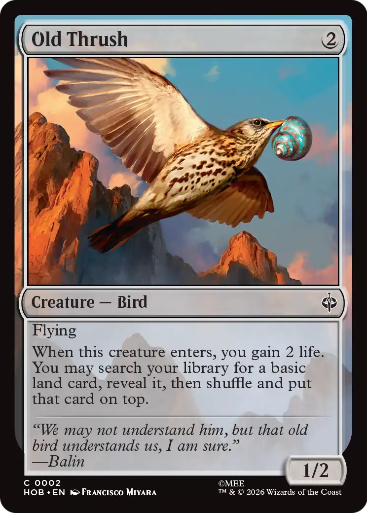 Old Thrush - Common Creature — Bird card from The Hobbit