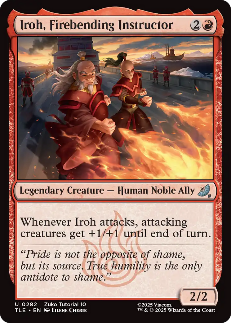 Iroh, Firebending Instructor - Uncommon Legendary Creature — Human Noble Ally card from Avatar: The Last Airbender Eternal