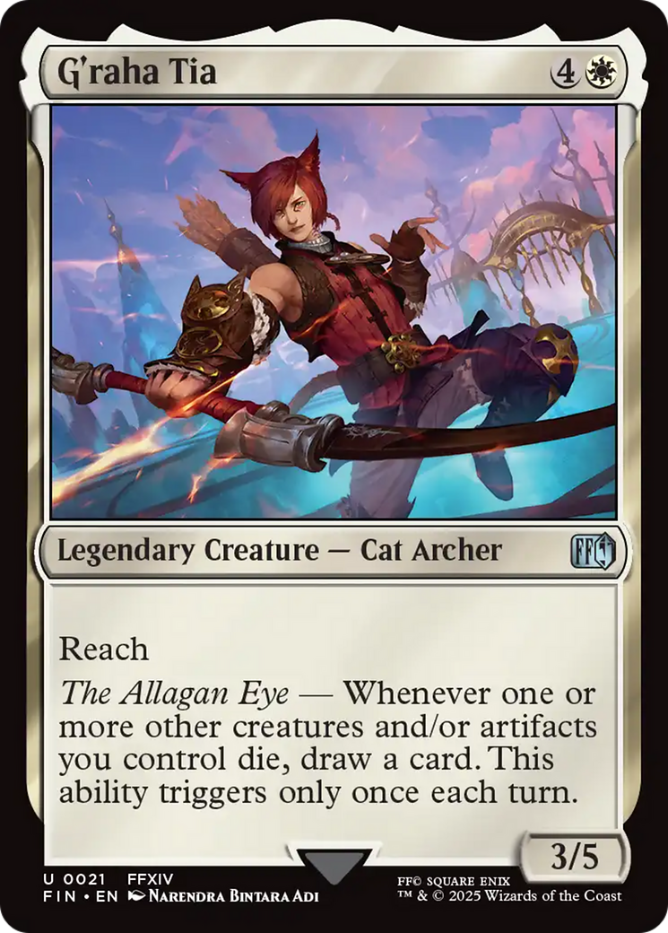 G'raha Tia - Uncommon Legendary Creature — Cat Archer card from Final Fantasy