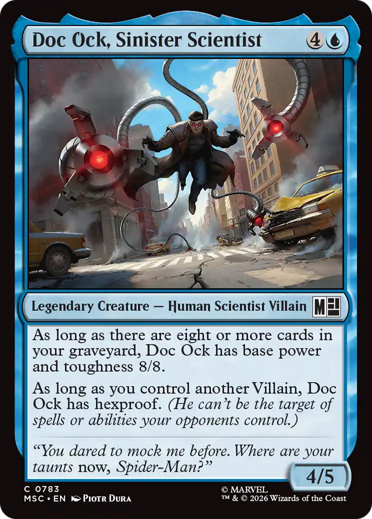 Doc Ock, Sinister Scientist - Common Legendary Creature — Human Scientist Villain card from Marvel Super Heroes Commander