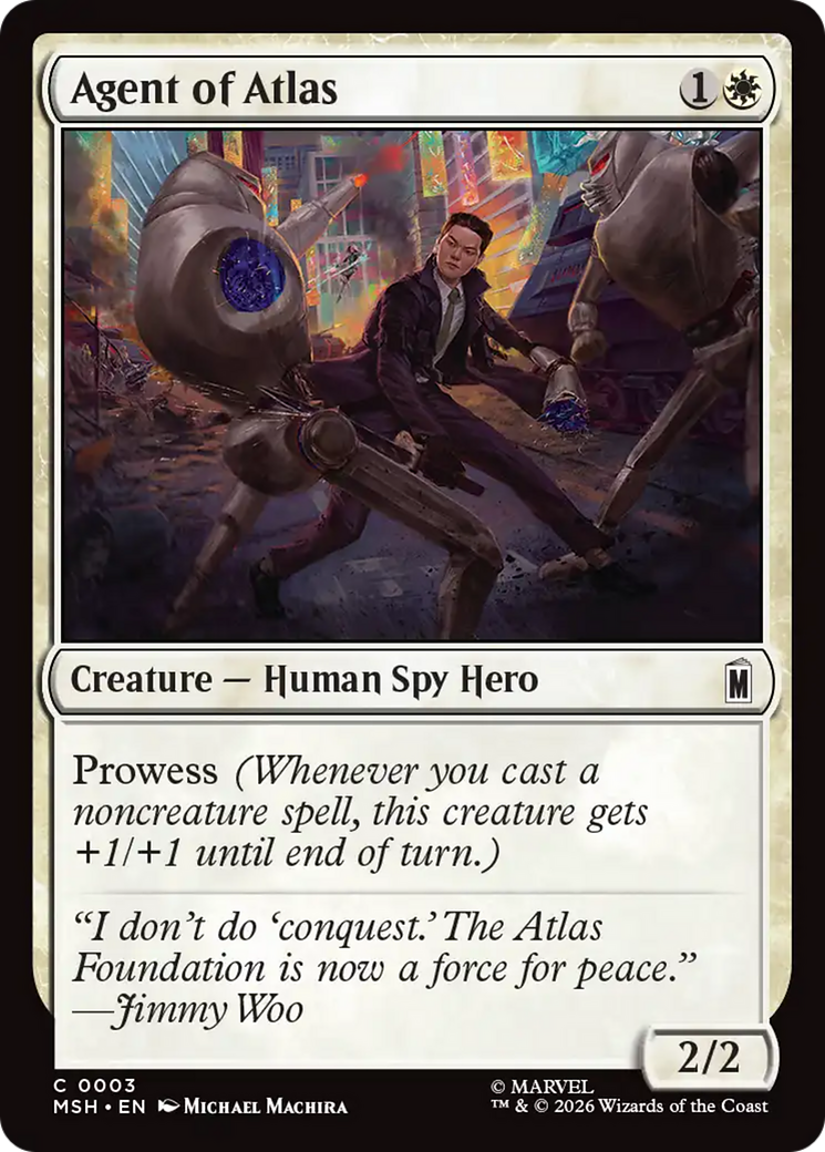 Agent of Atlas - Common Creature — Human Spy Hero card from Marvel Super Heroes