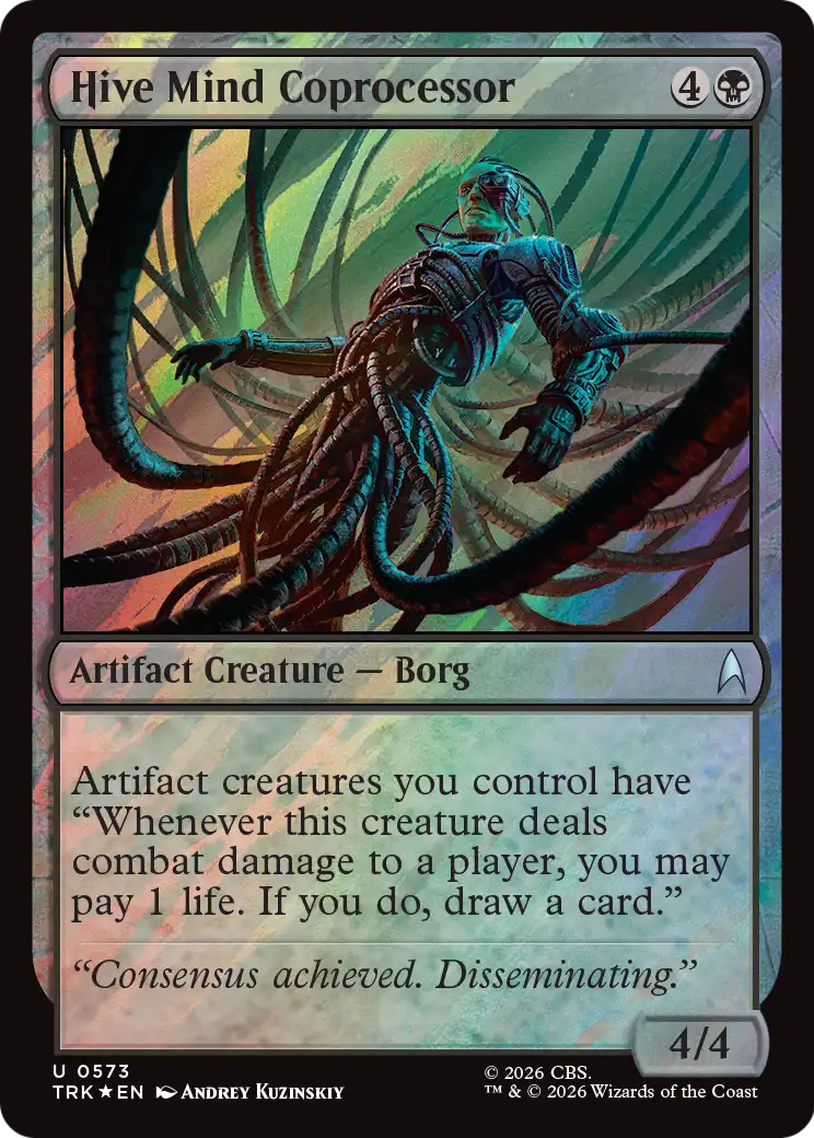 Hive Mind Coprocessor - Uncommon Artifact Creature — Borg card from Star Trek