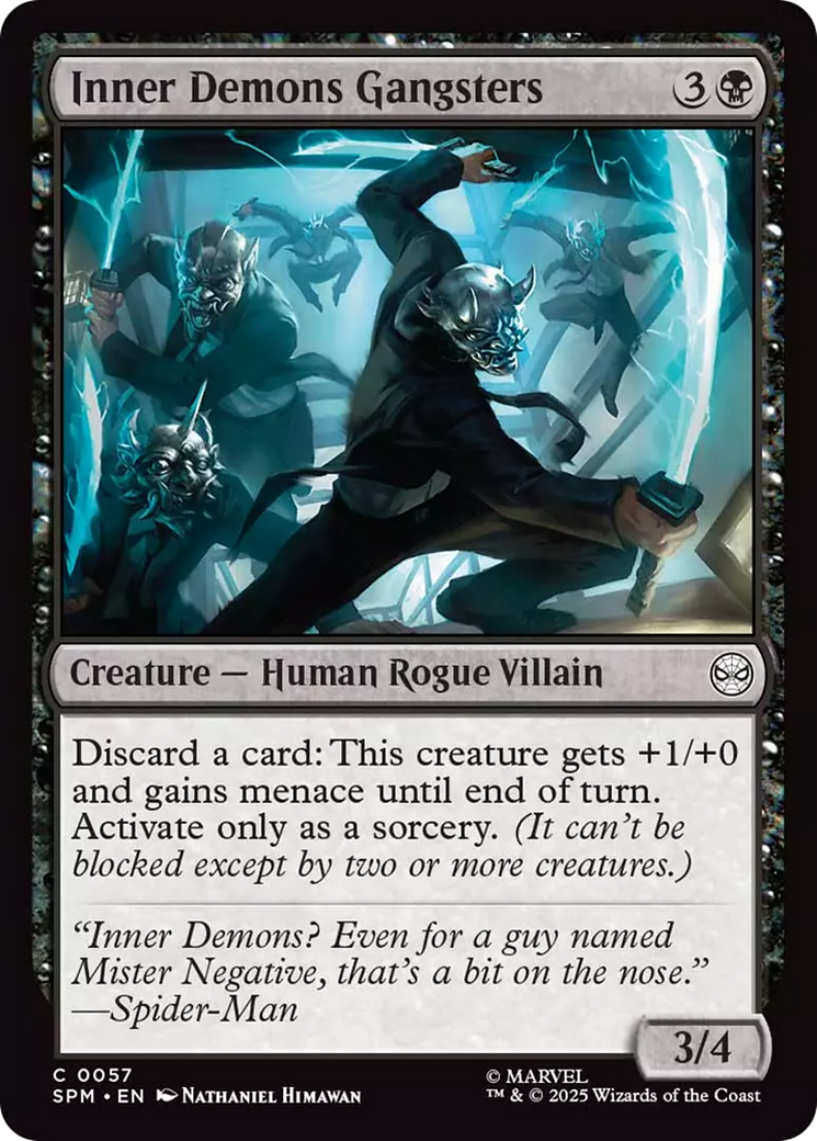 Inner Demons Gangsters - Common Creature — Human Rogue Villain card from Marvel's Spider-Man