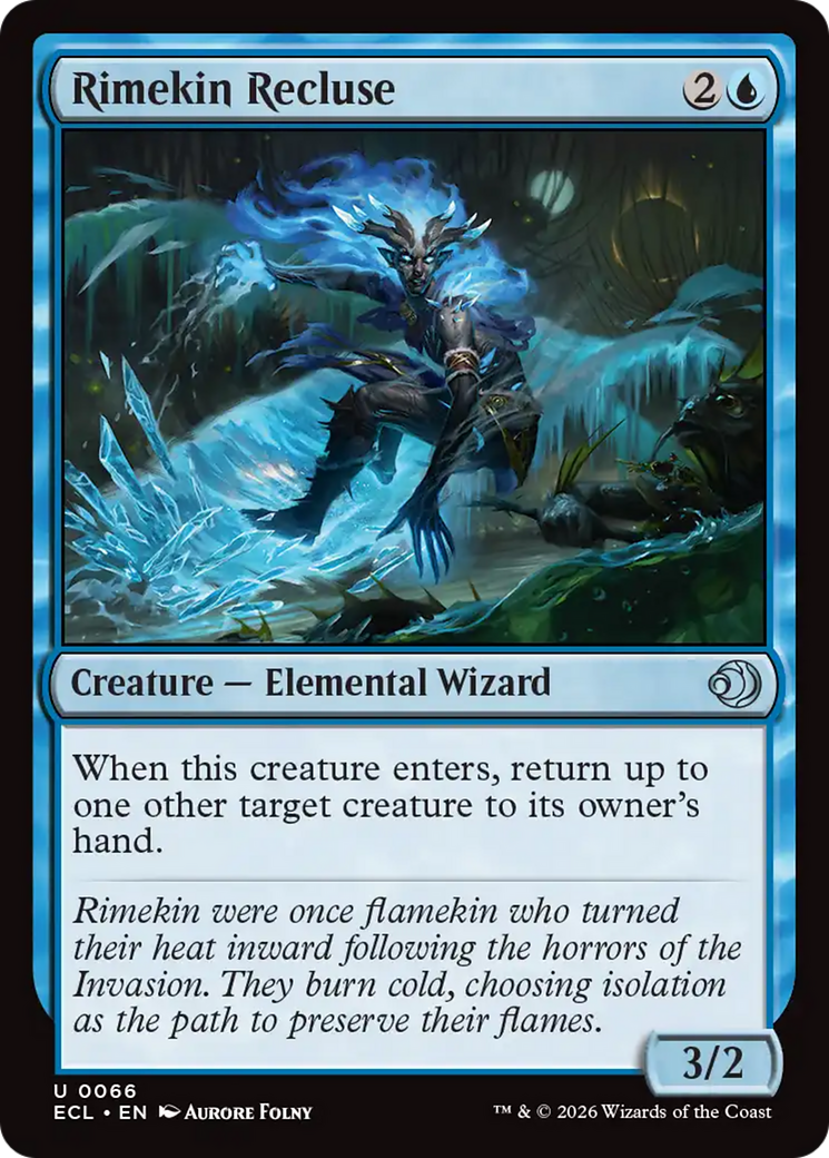 Rimekin Recluse - Uncommon Creature — Elemental Wizard card from Lorwyn Eclipsed