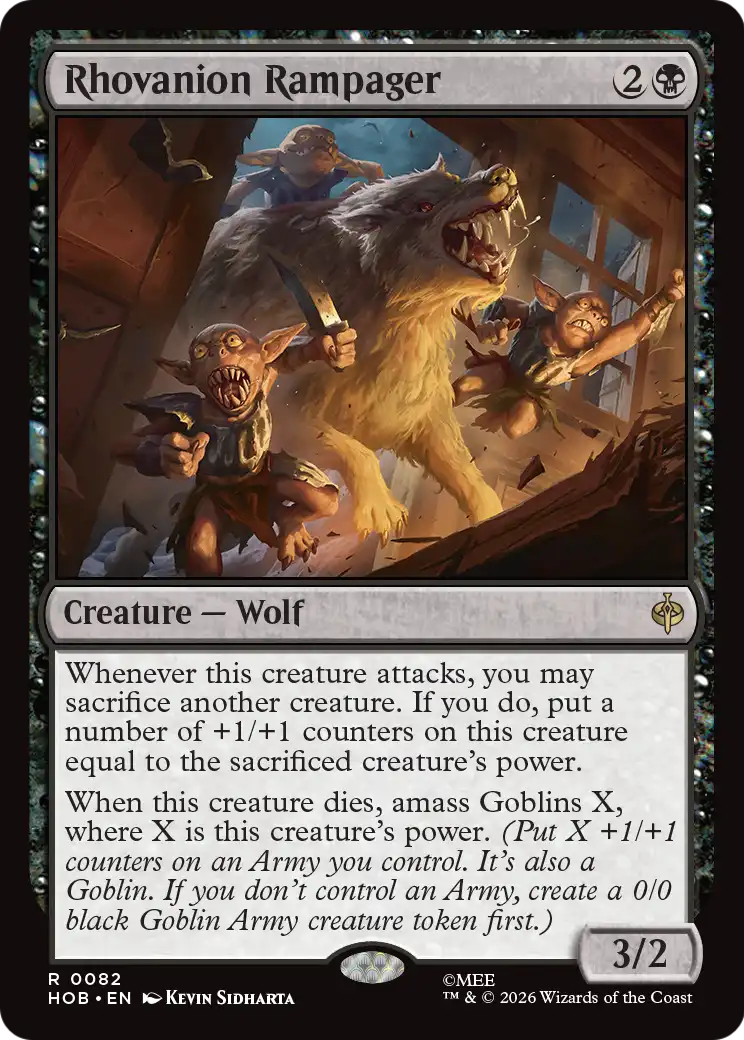 Rhovanion Rampager - Rare Creature — Wolf card from The Hobbit