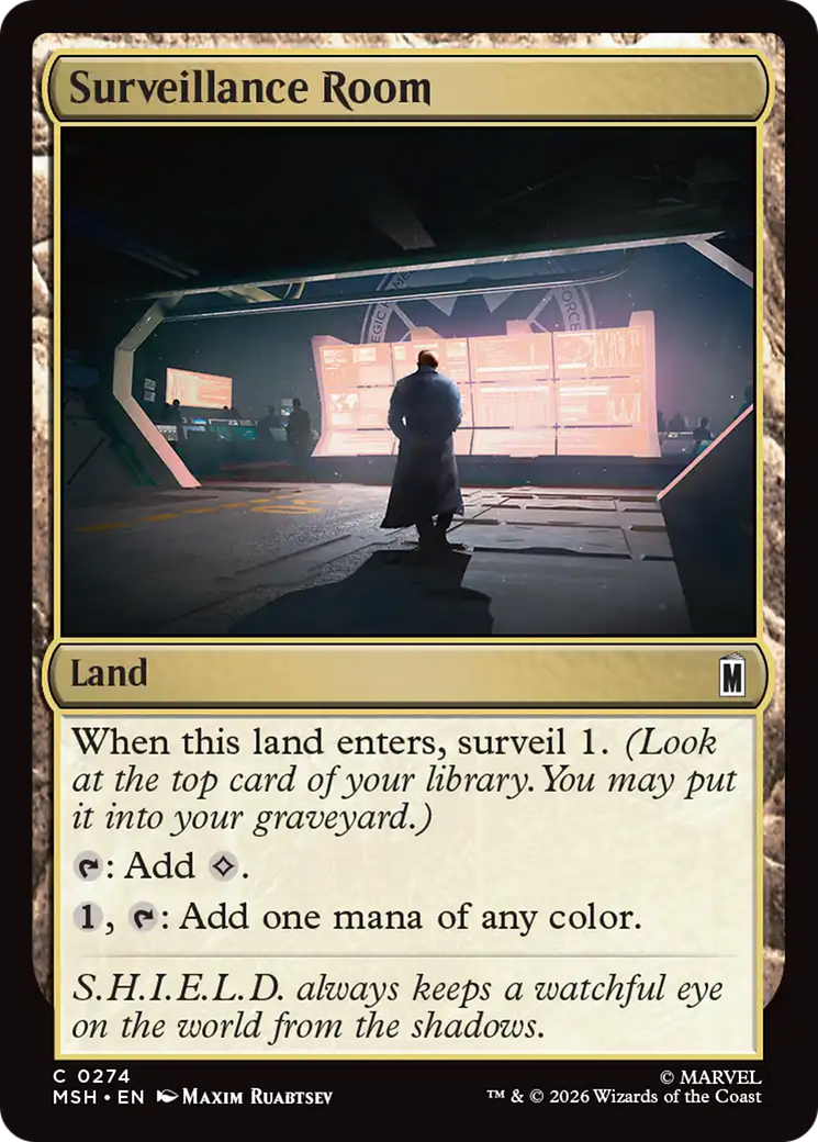 Surveillance Room - Common Land card from Marvel Super Heroes