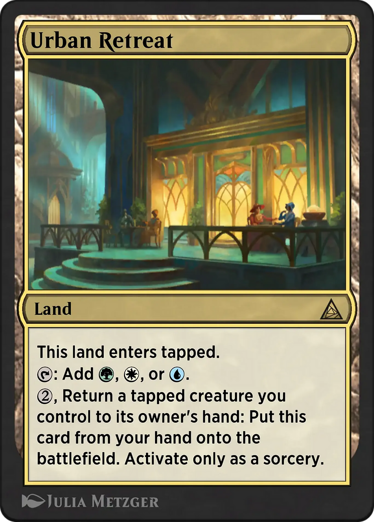 Urban Retreat - Rare Land card from Through the Omenpaths
