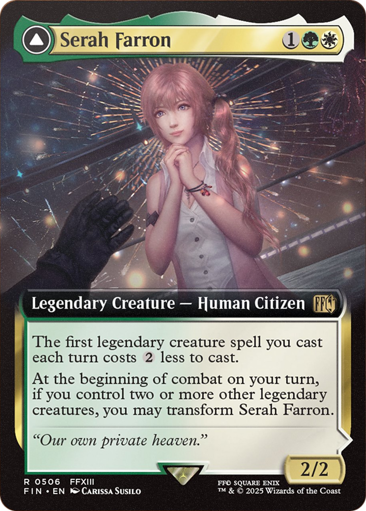 Serah Farron // Crystallized Serah - Rare Legendary Creature — Human Citizen card from Final Fantasy