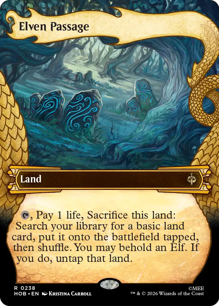 Elven Passage - Rare Land card from The Hobbit