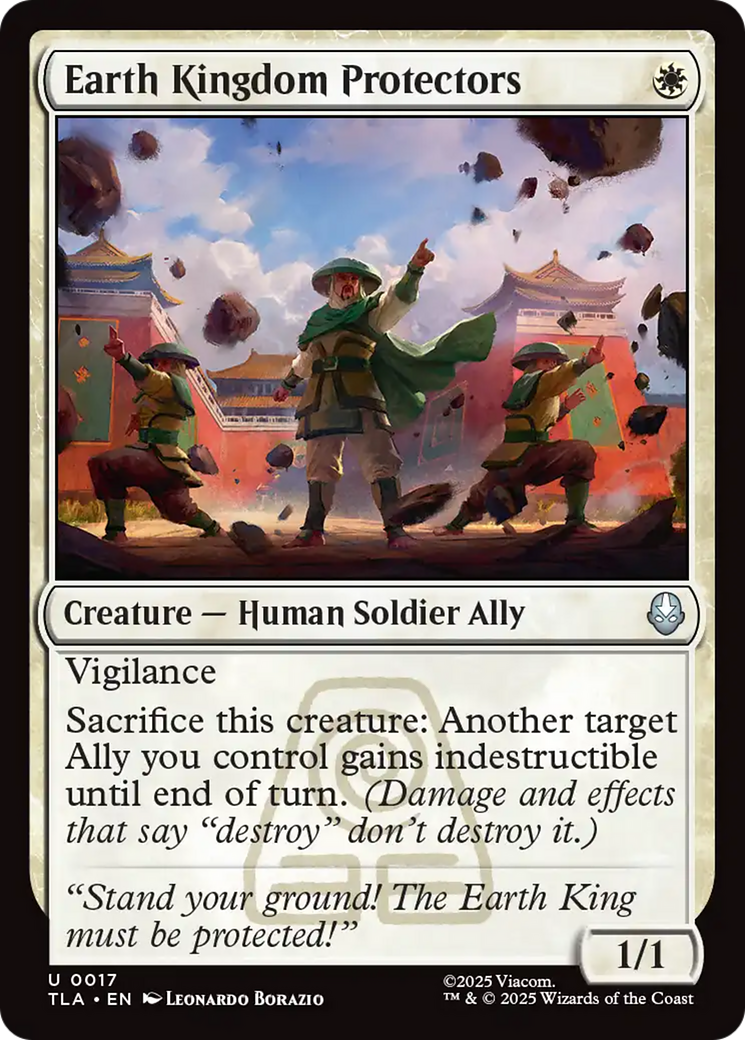 Earth Kingdom Protectors - Creature — Human Soldier Ally used in Altruism (Non-Black) main decks