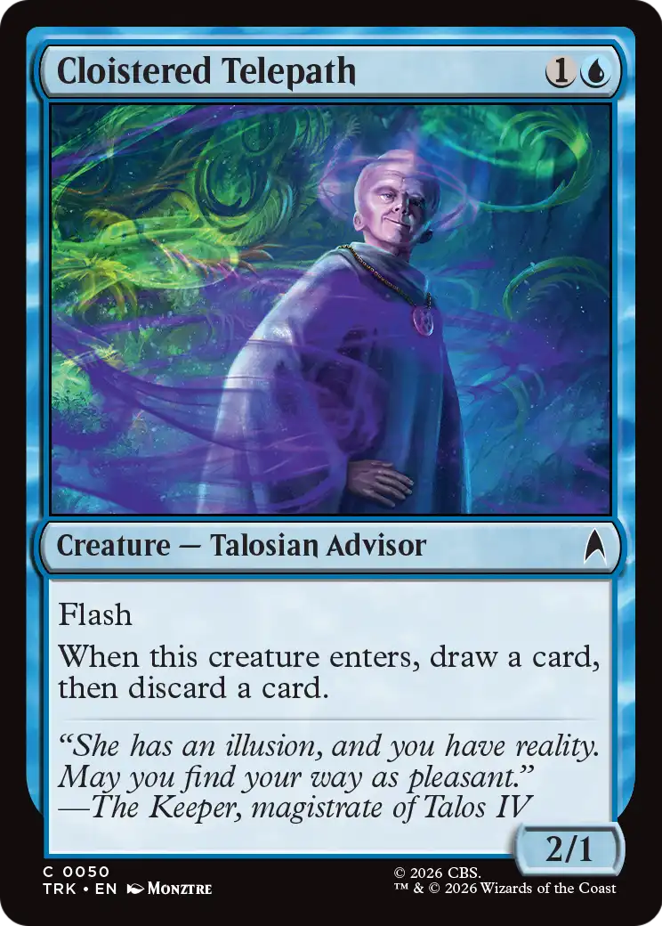 Cloistered Telepath - Common Creature — Talosian Advisor card from Star Trek